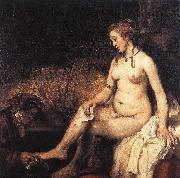 REMBRANDT Harmenszoon van Rijn Bathsheba at Her Bath f painting